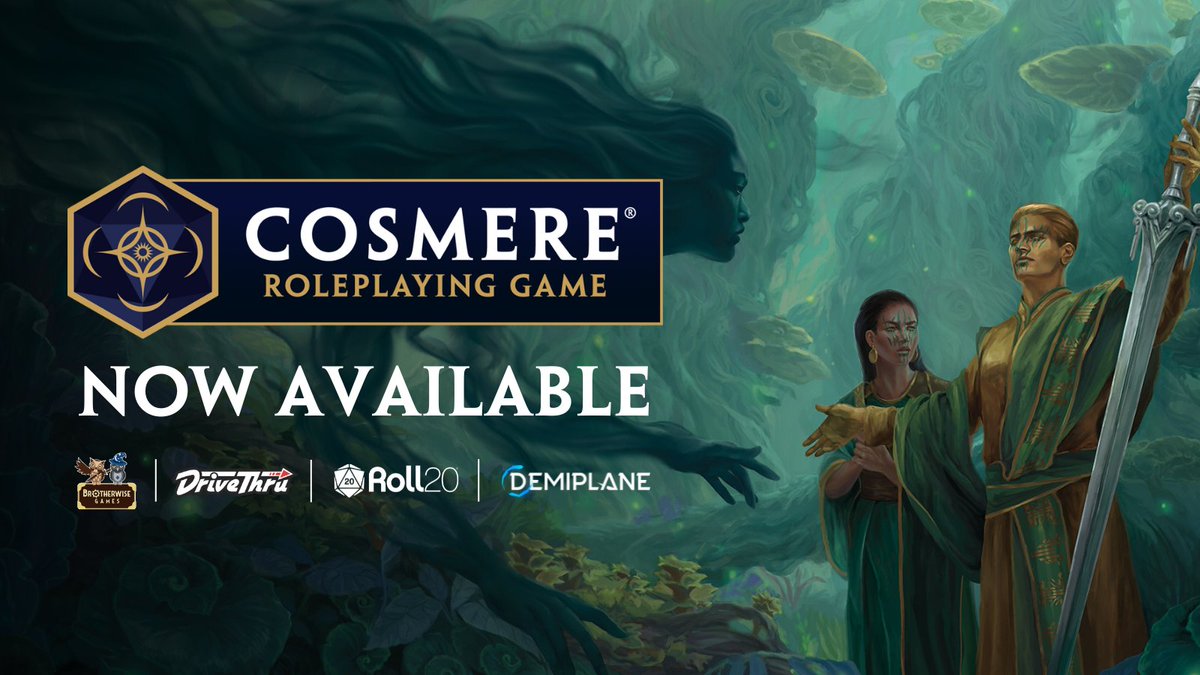 DriveThruRPG's tweet image. Gather your friends and venture across Roshar with the Stormlight™ Handbook, World Guide & more from @bwisegames
Available here: tinyurl.com/4dhnd8yr
The Cosmere® #TTRPG is available now!