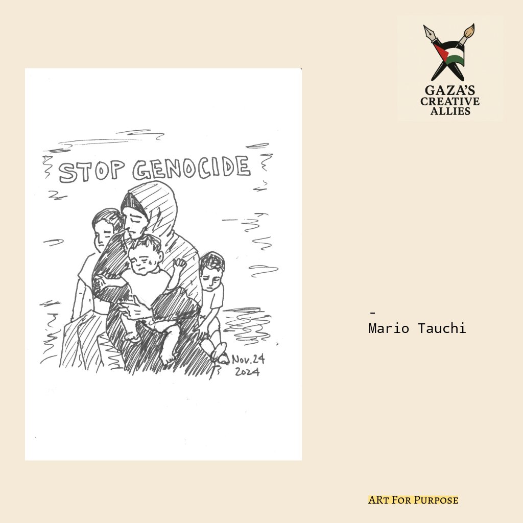 GazaAllies's tweet image. Mario Tauchi, a visual artist from Japan, showcased over 100 original drawings at his solo exhibition at the Esther Okada Art Gallery in Tokyo, Japan.