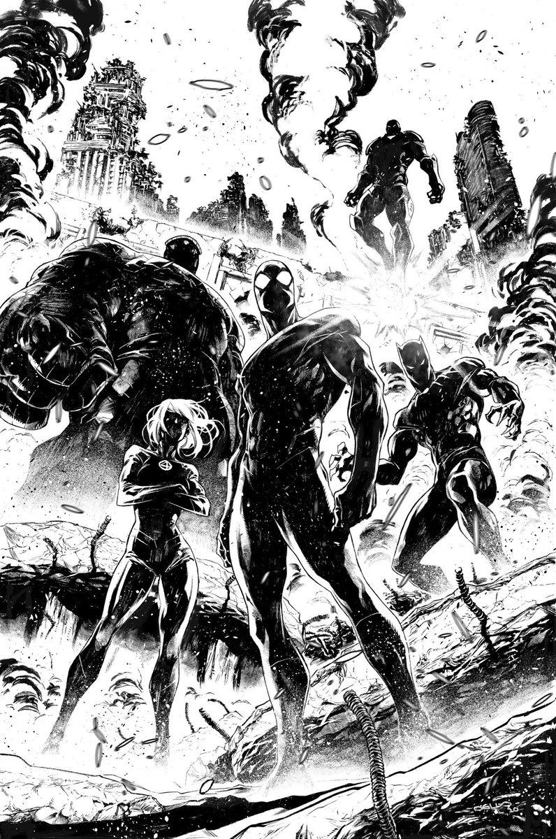 IbanCoello's tweet image. Some B/W from Marvel’s Dark Ages with @TomTaylorMade script! #darkages
