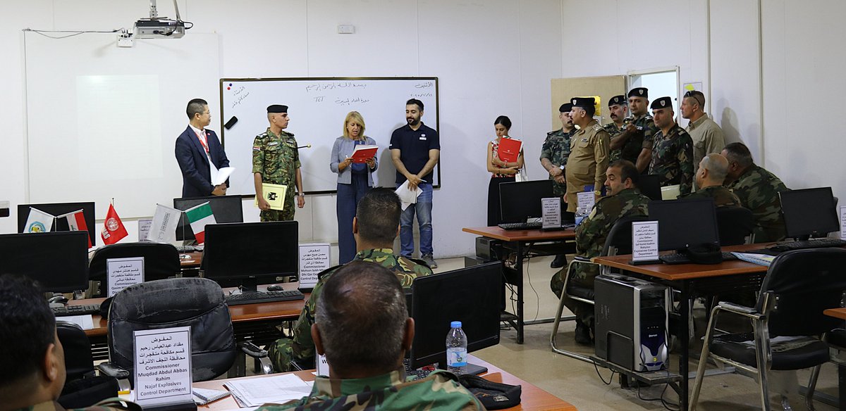 📍Salman Pak EOD Training Center -Baghdad
Italy, <a href="/socialmoigoviq/">وزارة الداخلية العراقية</a> &amp; <a href="/UNMAS/">UNMAS</a> partners to enhance expertise of local Officers for a safer 🇮🇶
Their dedication testifies to a shared commitment to saving lives &amp; protecting communities. #italiancooperation #demining <a href="/ItalyinIraq/">Italy in Iraq</a> <a href="/aics_it/">AICS Cooperazione_it</a>