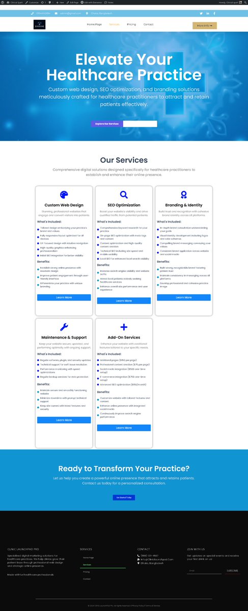 shihabuaa's tweet image. ✅ Another Client Project Completed — ClinicalSpark 🚀

For More information on comment: 

#ClientProject #WebDesign #ShihabUA  #HealthcareWebsite #ClinicalSpark #WordPressExpert #SEOServices #Branding #DigitalSuccess #ShihabWorks