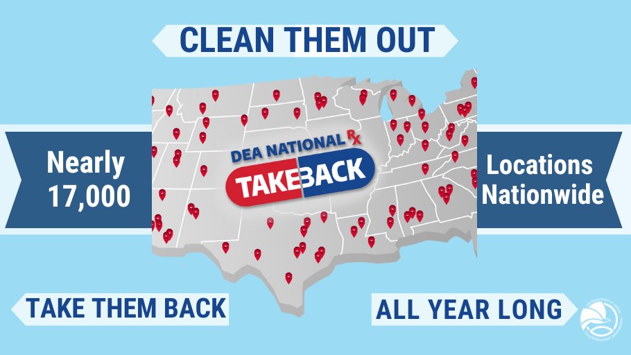 DEAHQ's tweet image. #ICYMI, there are 17,000 pharmacies, hospitals, and businesses working to help clean out medicine cabinets throughout the year. Make Every Day Take Back Day. #EveryDayTakeBack #DEATakeBack #DEADIVERSION #WellnessWednesday
Learn more: dea.gov/everyday-takeb…