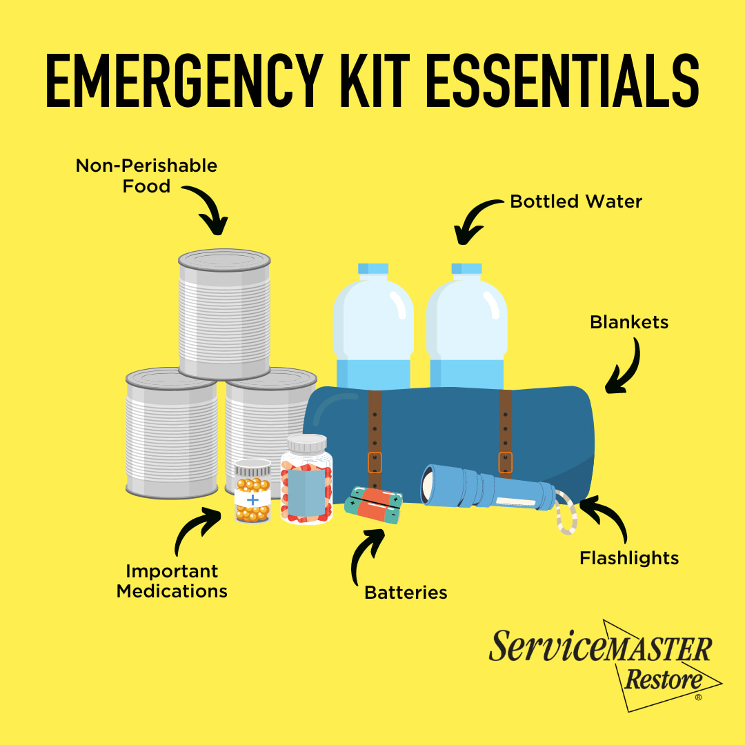 Prepare for strong  storms  &amp; hurricane season by creating an emergency kit with items such as: non-perishable food, bottled water, medications, batteries, blankets, and flashlights. And don't forget emergency items for your pets. #beprepared #emergencykit #StaySafe #hurricanes