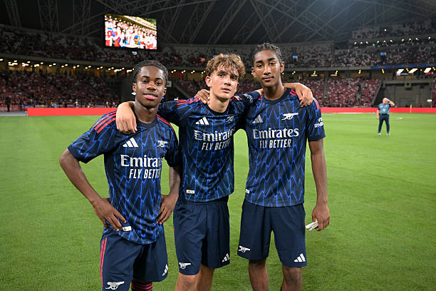 karthikadhaigal's tweet image. Max Dowman,Marli Salmon and Josh Nicols at the end of the game