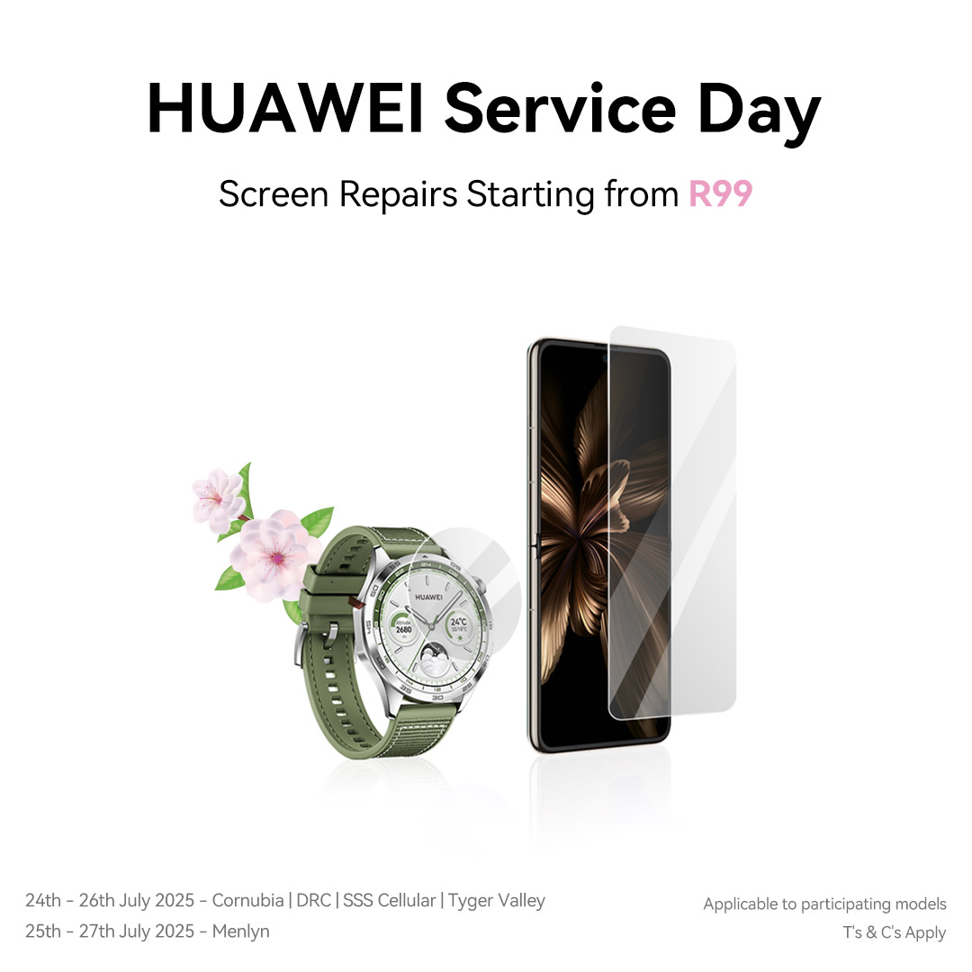 HuaweiZA's tweet image. Frustrated with a cracked screen? Our expert team is ready to assist you. Let us take care of your device and bring it back to life!
Visit Any of our Service centers to get your screen repaired!
Tygervalley, Cornubia, SSS Cellular and DRC between 24-26 July 2025.
Menlyn between…