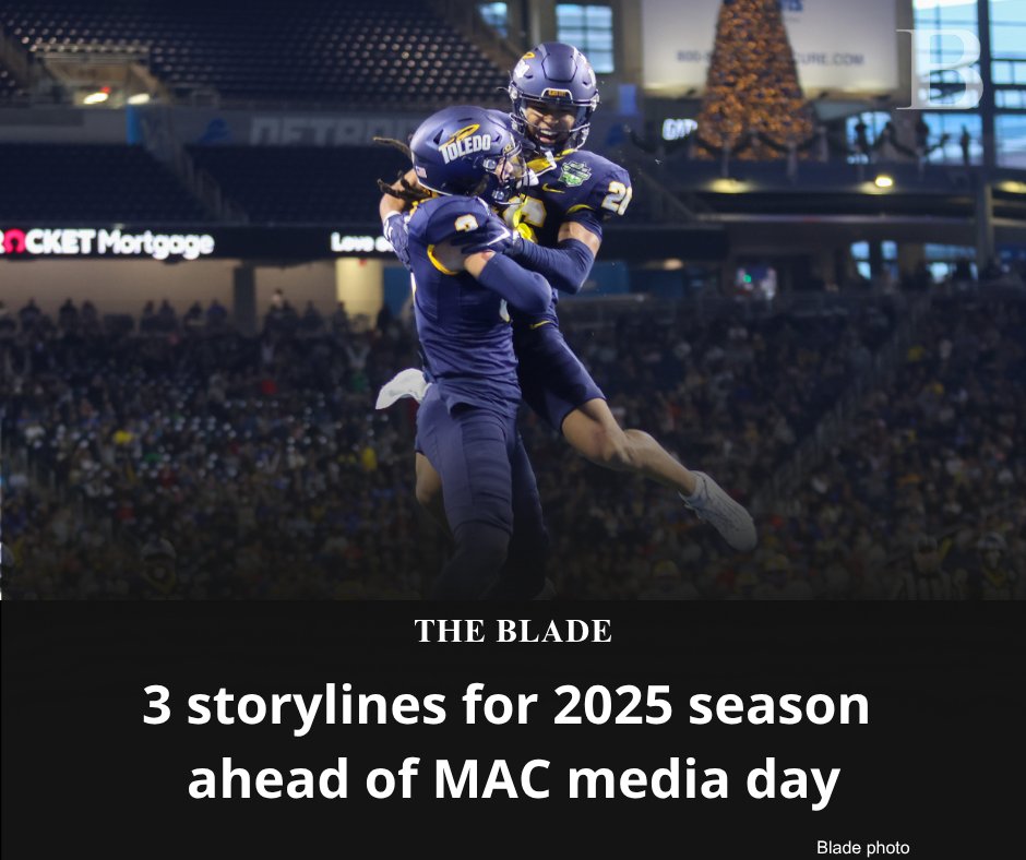 toledosports's tweet image. .@ToledoFB hopes it’s a year of celebration and jubilation, as they enter the season with high internal and external expectations. 🏈 Here are 3⃣ storylines for Toledo ahead of MAC media day ⏩ tinyurl.com/mr3yuvmx