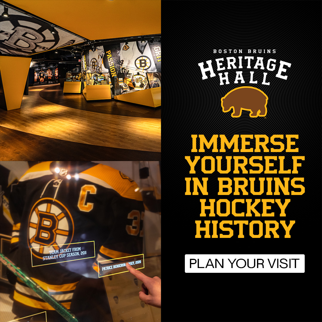 NHLBruins's tweet image. ⭐ Boston Bruins Heritage Hall is the perfect summer activity!
Stop by to check out 100 years of Boston Bruins history with memorabilia, simulators and interactive exhibits.
Learn More: bit.ly/3IHwD4w