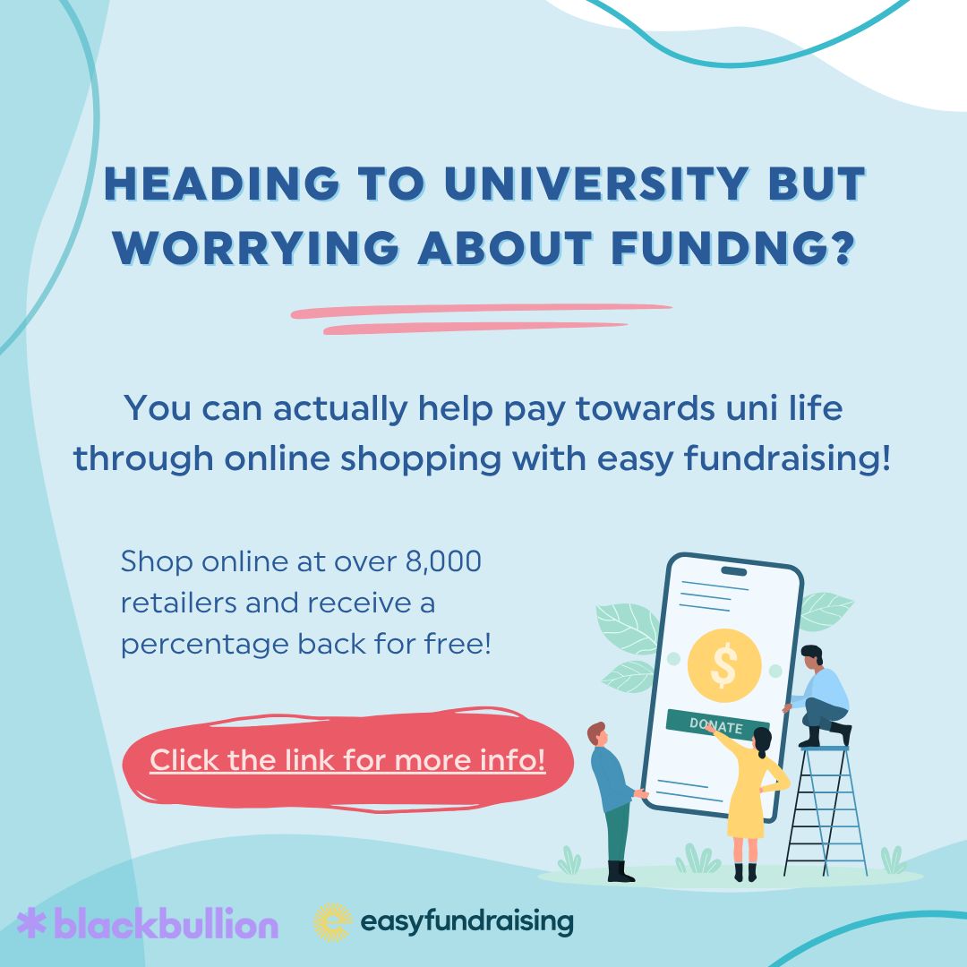 Did you know you can actually help fund uni life through shopping online? Register with easy fundraising through the link below to get started today!
easyfundraising.org.uk/blackbullion
#unilife #fundraising #studentfunding