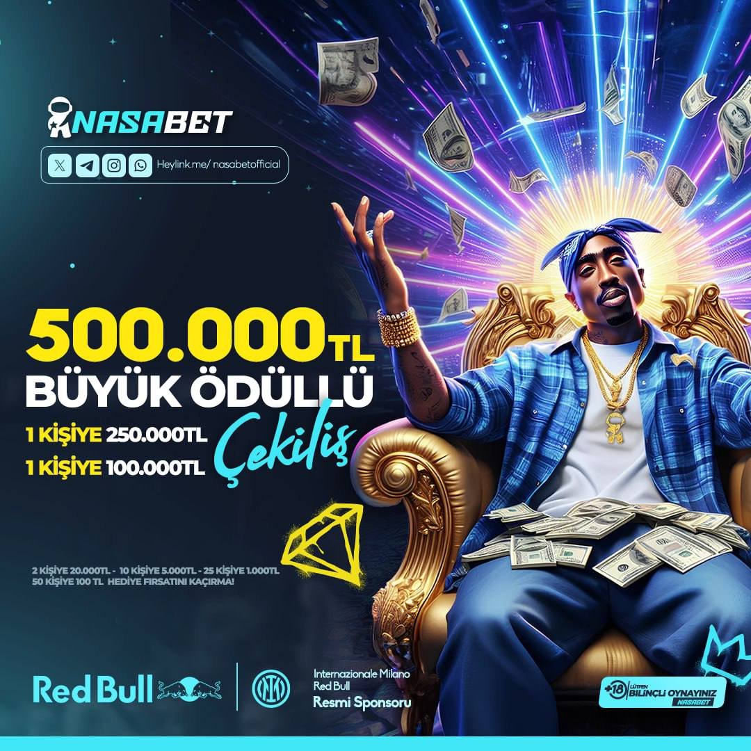💲 HER HAFTA 500.000 TL ÇEKİLİŞ BAŞLADI ! 

💲 1 Kişiye 250.000₺
💲 1 Kişiye 100.000₺
💲 2 Kişiye 20.000₺
💲 10 Kişiye 5.000₺
💲 25 Kişiye 1.000₺
💲 50 Kişiye 200₺

🍀 HAFTANIN ŞANSI SENİNLE ! 

NasaBet'te Sonsuz Kazanca Adımlar At !

👉 t2m.co/nasatwitter