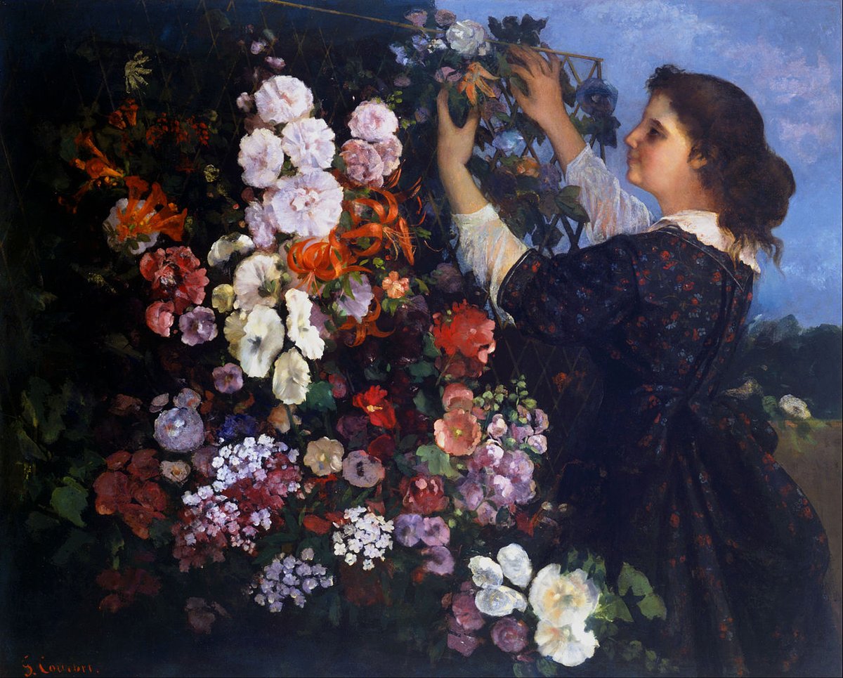 wikivictorian's tweet image. Trellis, by French painter Gustave Courbet (1862). Toledo Museum of Art.