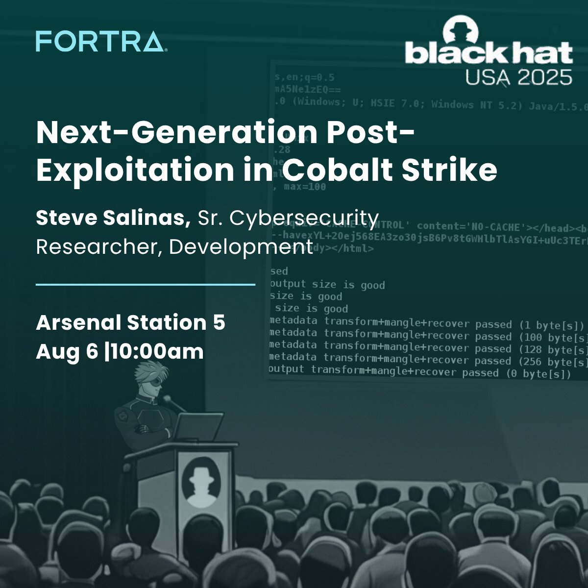 _CobaltStrike's tweet image. Join Cobalt Strike's @0xTriboulet at Arsenal Station 5 as he presents examples of direct integration of AI/ML models into post-exploitation DLLs, which allow them to run within active #CobaltStrike sessions for enhanced on-target classification. #BHUSA #BlackHat @BlackHatEvents
