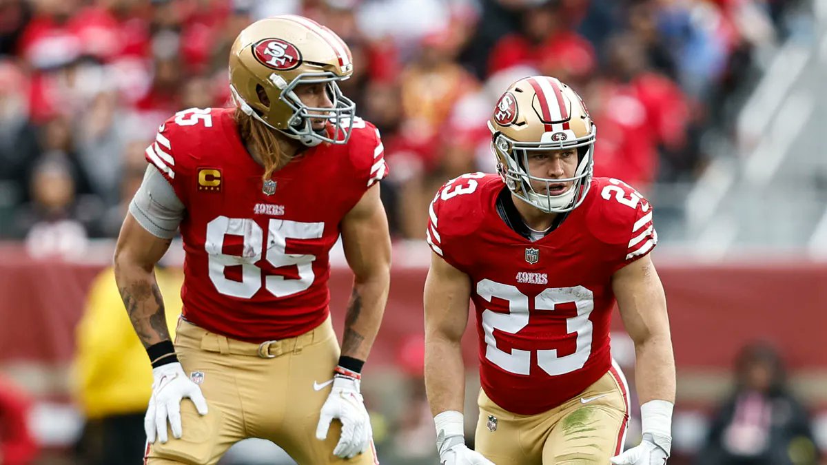Eric_Branch's tweet image. 25 predictions for the #49ers 2025 season:
2. George Kittle will say Christian McCaffrey is “really good at football.”
9. Jauan Jennings will sign a 3-year, $47.5 million deal Aug. 2.
16. Undrafted rookie RB Corey Kiner will make the 53-man roster.
sfchronicle.com/sports/49ers/a…