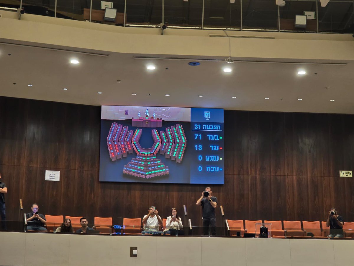 jeremysharon's tweet image. In the vote on annexing the West Bank, opposition MKs to vote for the motion included Idan Roll (formerly of Yesh Atid), & all of Yisrael Beytenu.
Opposition MKs voting against were from Arab parties, & all of Labor. Yesh Atid & National U MKs absented themselves from the vote.