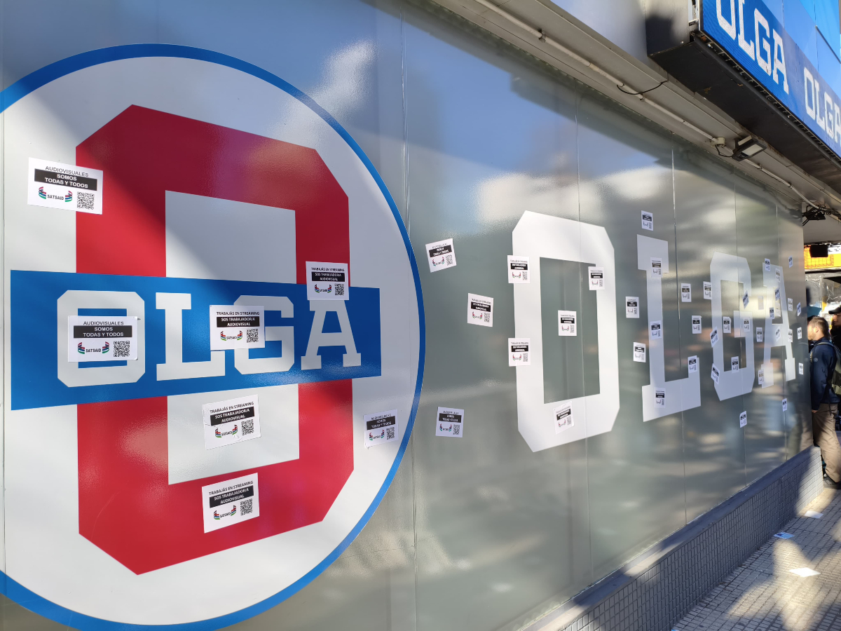 SindicalFederal's tweet photo. El SATSAID realiza una jornada con acciones gremiales para regularizar a los trabajadores de los canales de streaming.  

Imágenes de la protesta en Olga TV. 

@SATSAIDnacional https://t.co/qrp4e7arMA