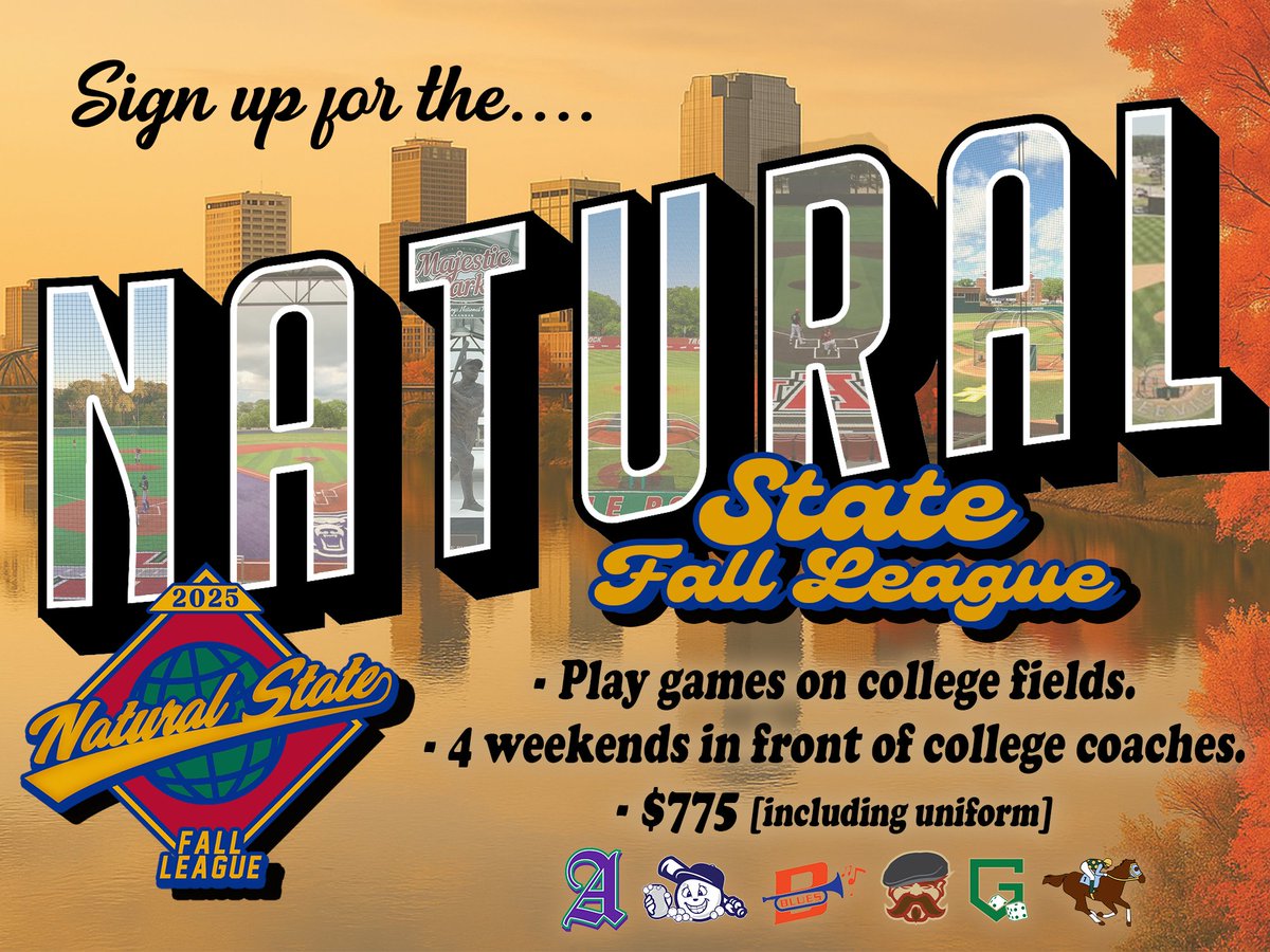Sign-Up today for the 2025 NSCL Fall League

🗓4 Weekends of Games-one day per weekend through September 
📍in-state collegiate fields
⚾️ 2 Games/Weekend
✅️ Guaranteed playing time, very limited rosters, experienced coaches 
💲 $775 (includes uniforms)
🔗tinyurl.com/NSCLFALLLEAGUE…
