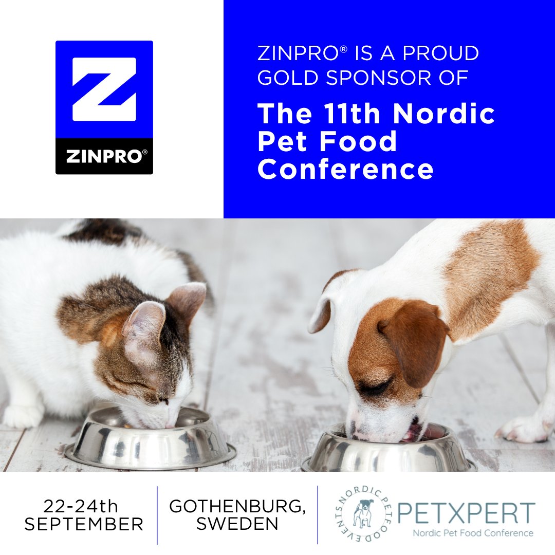 ZINPRO® is proud to be a Gold Sponsor of the 11th Nordic Pet Food Conference! 
Join us in Gothenburg, as we invite the industry to Rethink Minerals — because stronger foundations lead to better health outcomes for our pets.