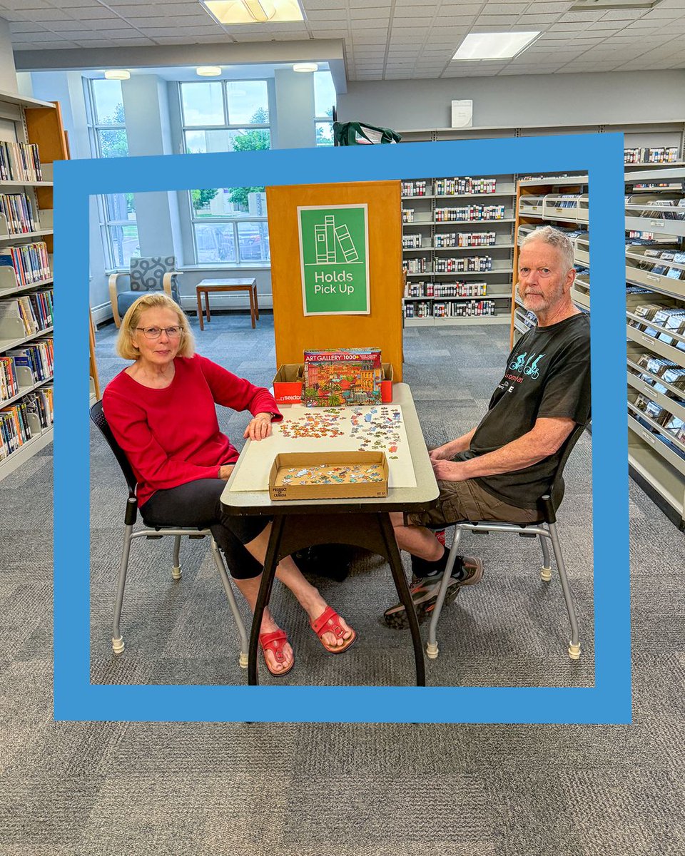 londonlibrary's tweet image. Al and Charlene meet weekly at Jalna to work on a communal puzzle. 🧩
They add a few pieces, chat with other visitors, and welcome anyone to join in.
Add a piece next time you’re in!