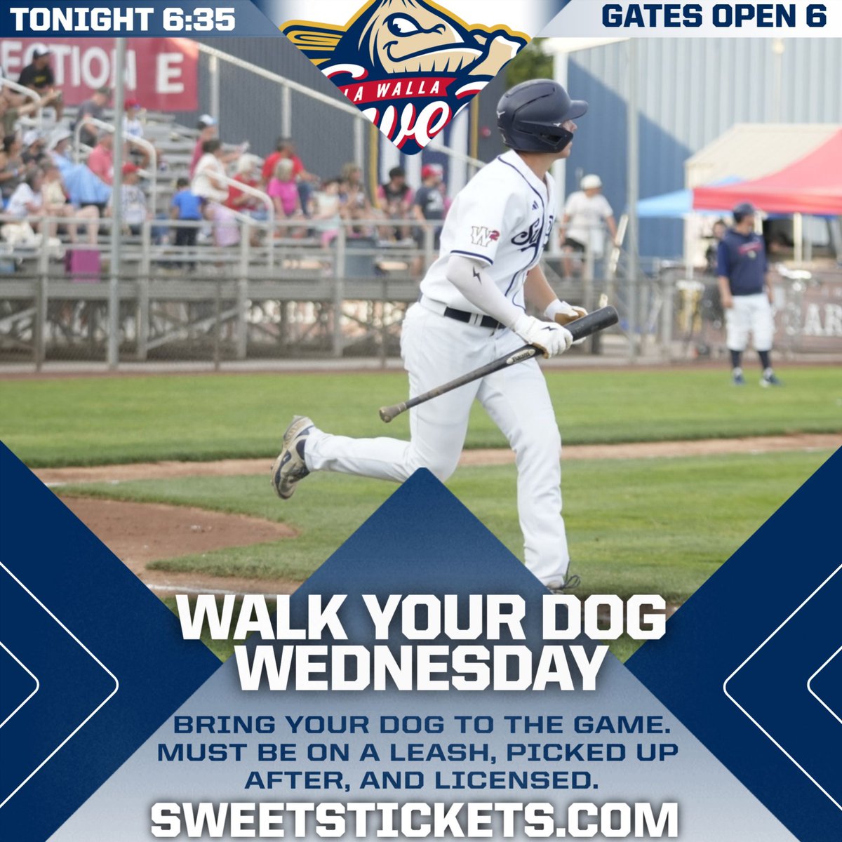 WWSweets's tweet image. Bring your dog out for one last game this summer! Walk them around Borleske Stadium, while we jog around the bases: sweetstickets.com #SweetsCountry