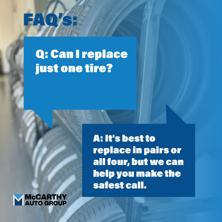McCarthyLSChevy's tweet photo. 🛞 Need a new tire?
👉 Click here to schedule service https://t.co/zFWZUkOE7e
It’s usually safest to replace two or all four—but don’t worry, our team can help you make the right call for your vehicle.
#McCarthyAutoGroup #TireTips #DriveSafe #ServiceYouCanTrust https://t.co/eHYIflXCey