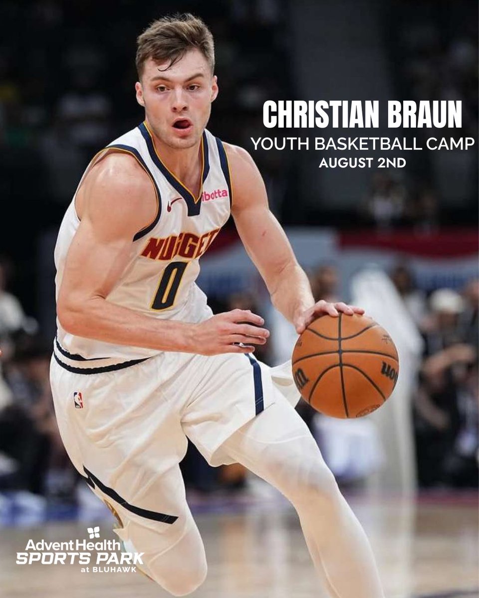 Elevate your game with Christian Braun at Bluhawk! Train with the star + FlexWork coaches, build skills, and have fun. All levels welcome!

📅 Aug 2nd | 🕘 9AM–1PM | 👥 Ages 6–16

🚨 Spots are limited — register now: bit.ly/4kLIIDn

#TrainWithBraun #Bluhawk