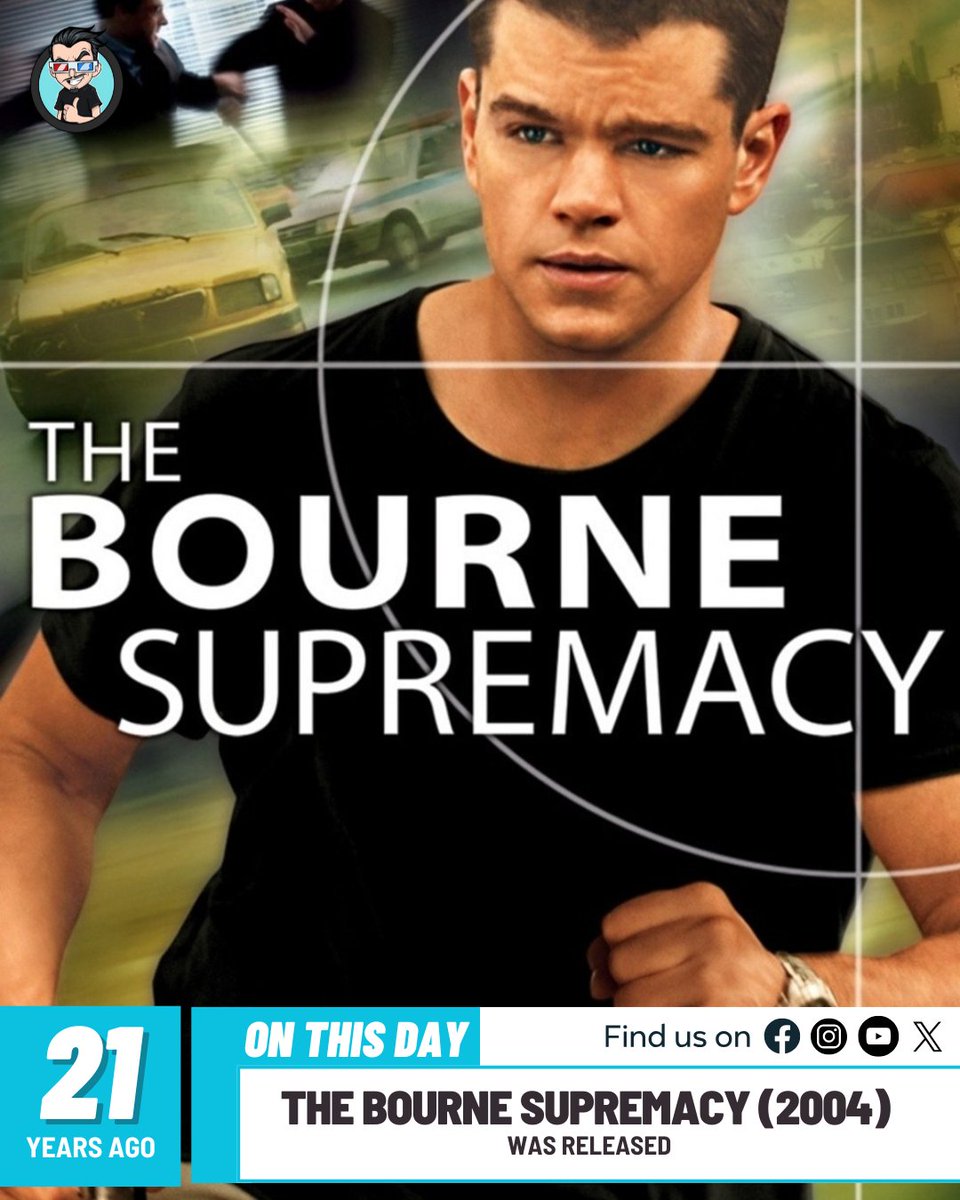 joblocom's tweet image. 21 years ago today, The Bourne Supremacy (2004) was released! 🎥
#JoBloMovies #JoBloMovieNetwork #TheBourneSupremacy