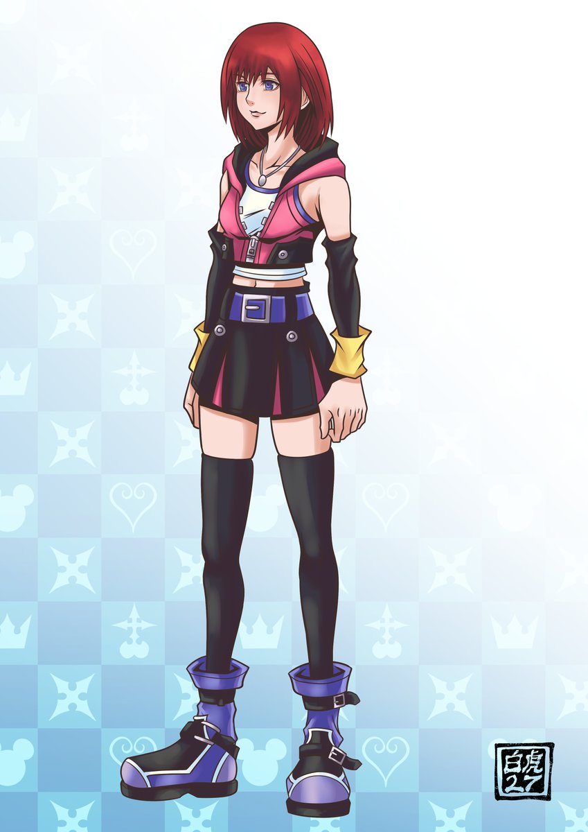 ByakkoArt's tweet image. Went for KH1 coloring and shading for this Kairi design. #kingdomhearts #キングダムハーツ