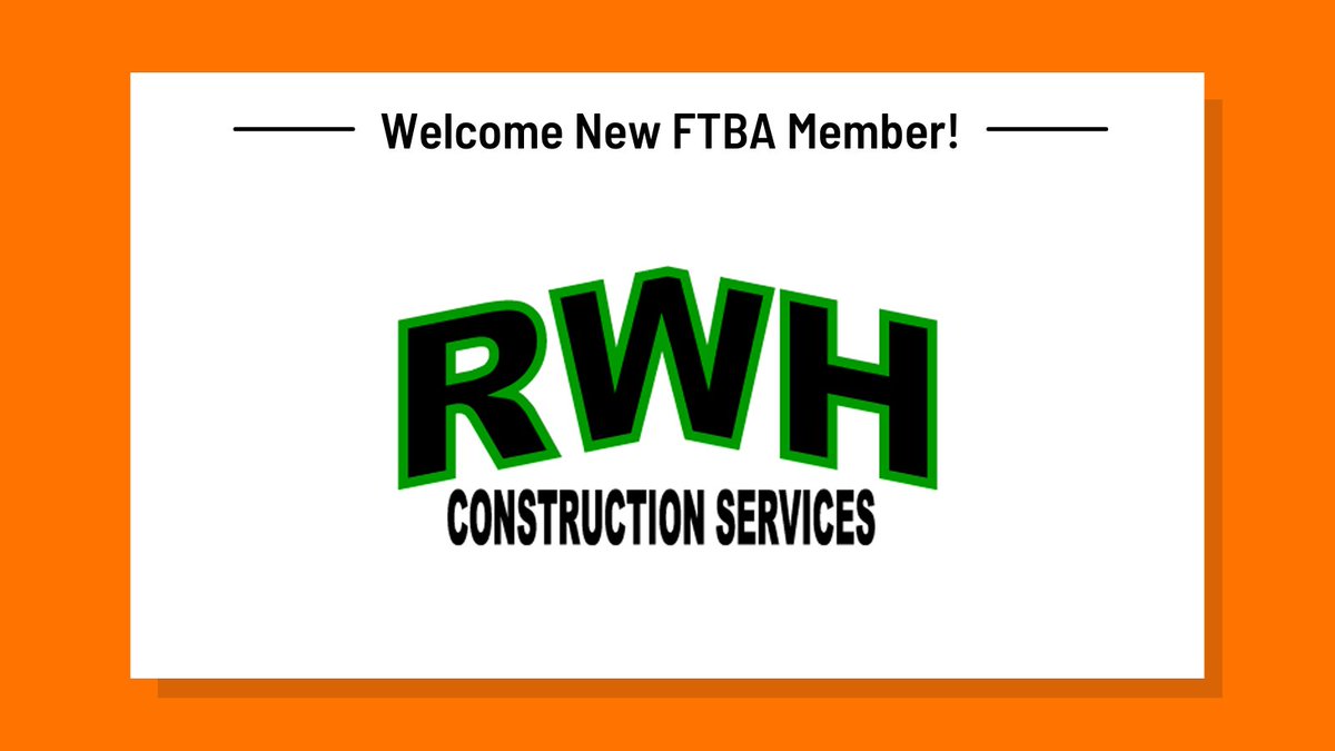 Join us in welcoming our newest member, RWH Construction Services! Visit them at rwhconstruct.com.