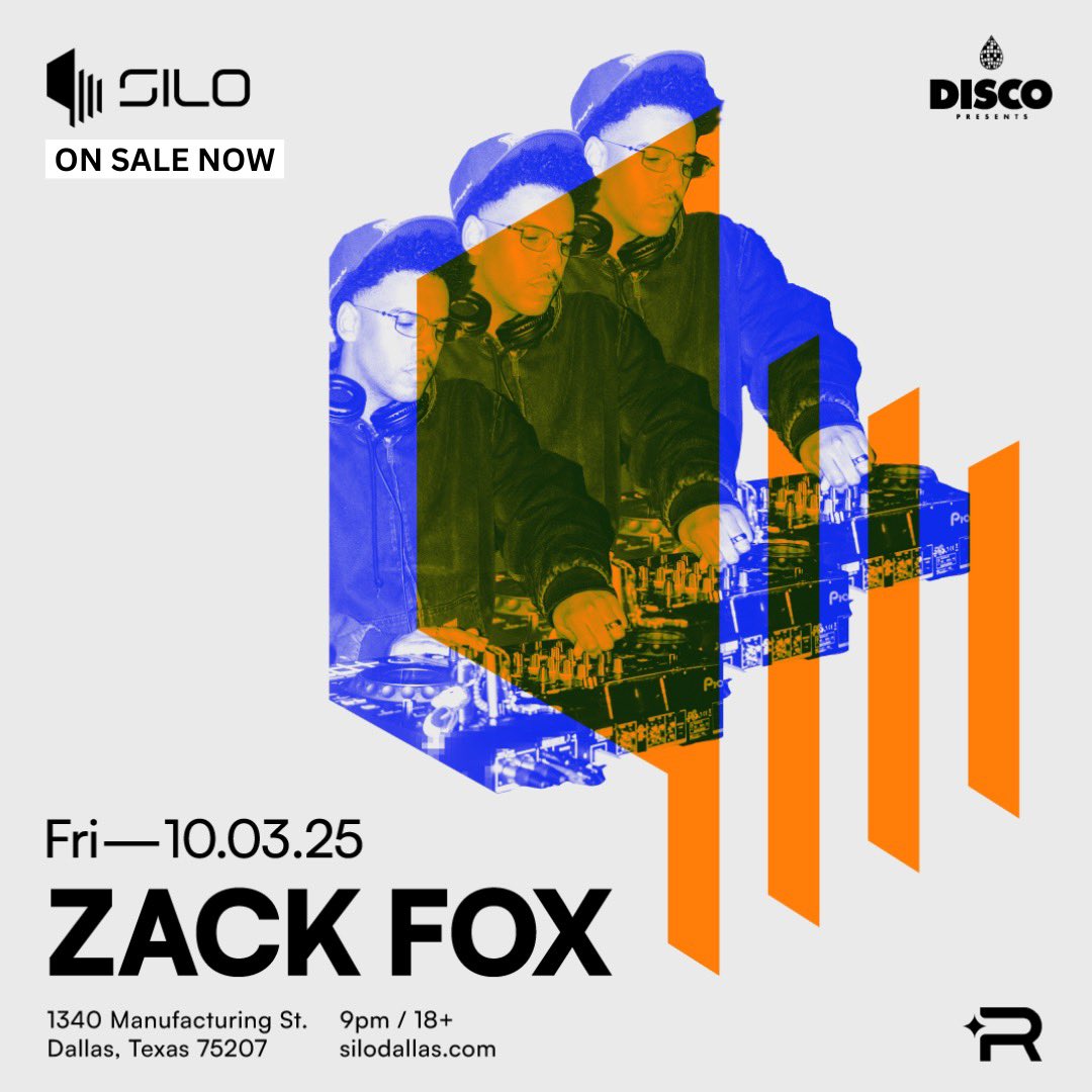 SiloDallas's tweet image. Don't miss Zack Fox’s SILO Dallas debut on Fri, October 3rd 🎧 Tickets are on sale now 🔥
🎟→ on.discopresents.com/trk/zfox1003