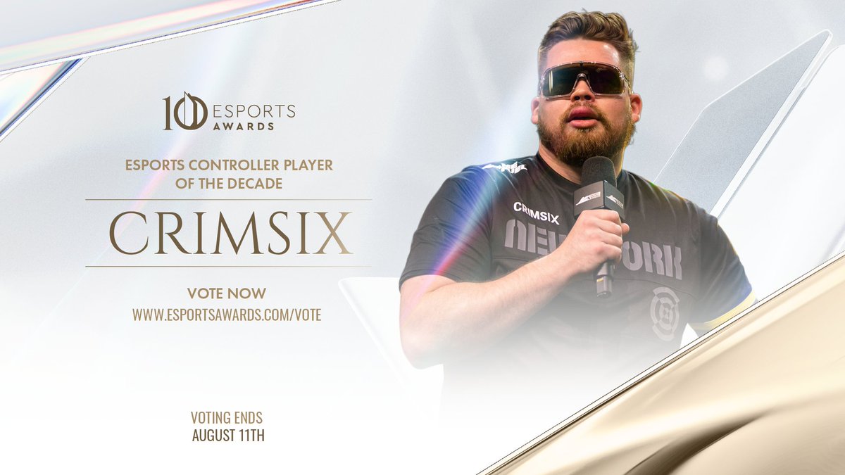 esportsawards's tweet image. Vote for your favorite nominee of the Esports Controller Player of the Decade award.
@Crimsix
@Turbopolsa
@Kaydops
@SnakeBiteFPS
Remember, you can VOTE EVERY DAY, once a day.
✅ Vote now: esportsawards.com/vote/
Voting closes on August 11th