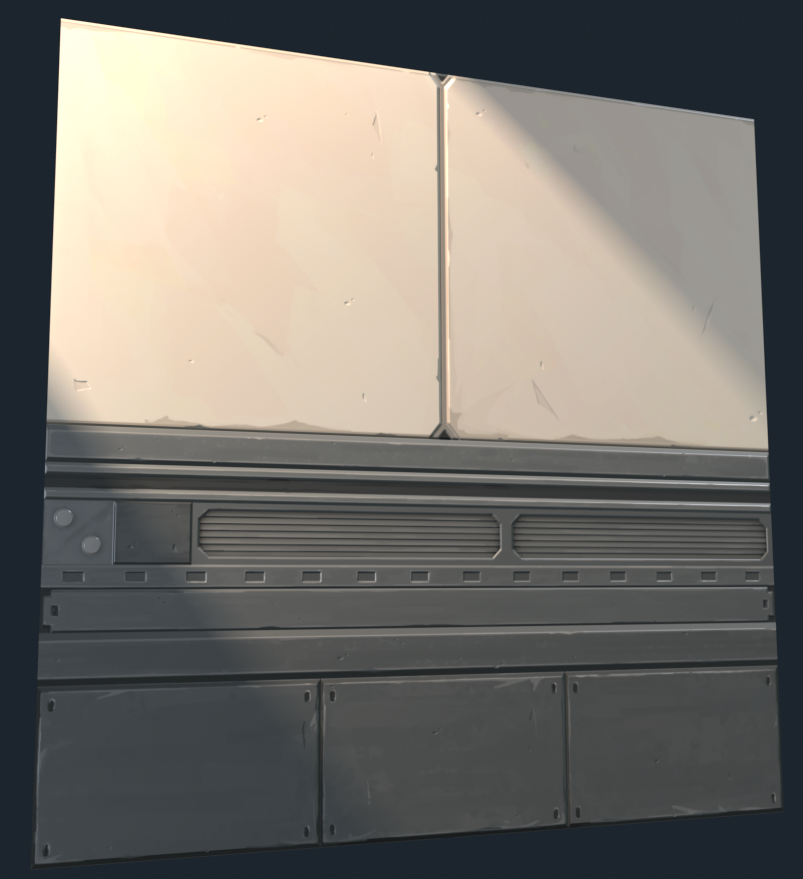 Zhyrafaa's tweet image. What&apos;s a handpainted tileable without a handpainted trimsheet (Normals too again 😅)