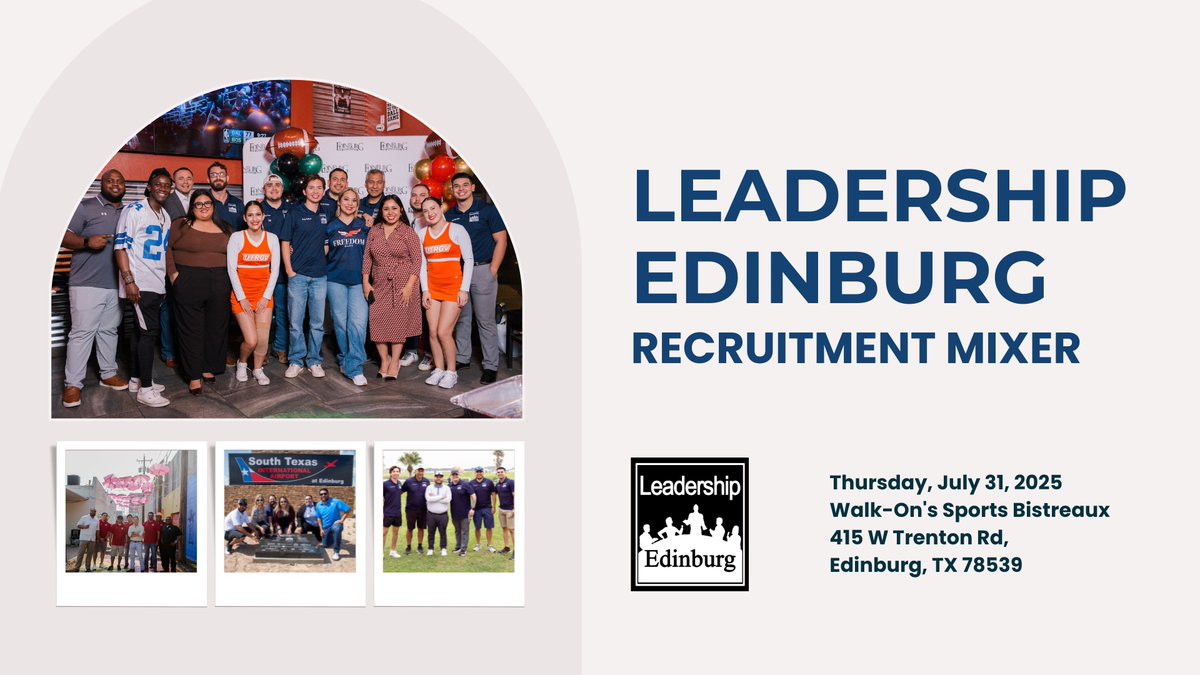 🌟 Ready to elevate your connections? Join the 2026 #LeadershipEdinburg cohort! 🤝✨ Network with dynamic leaders and ignite collaborations. Don’t miss out! RSVP: ow.ly/nErv50Wu3iy