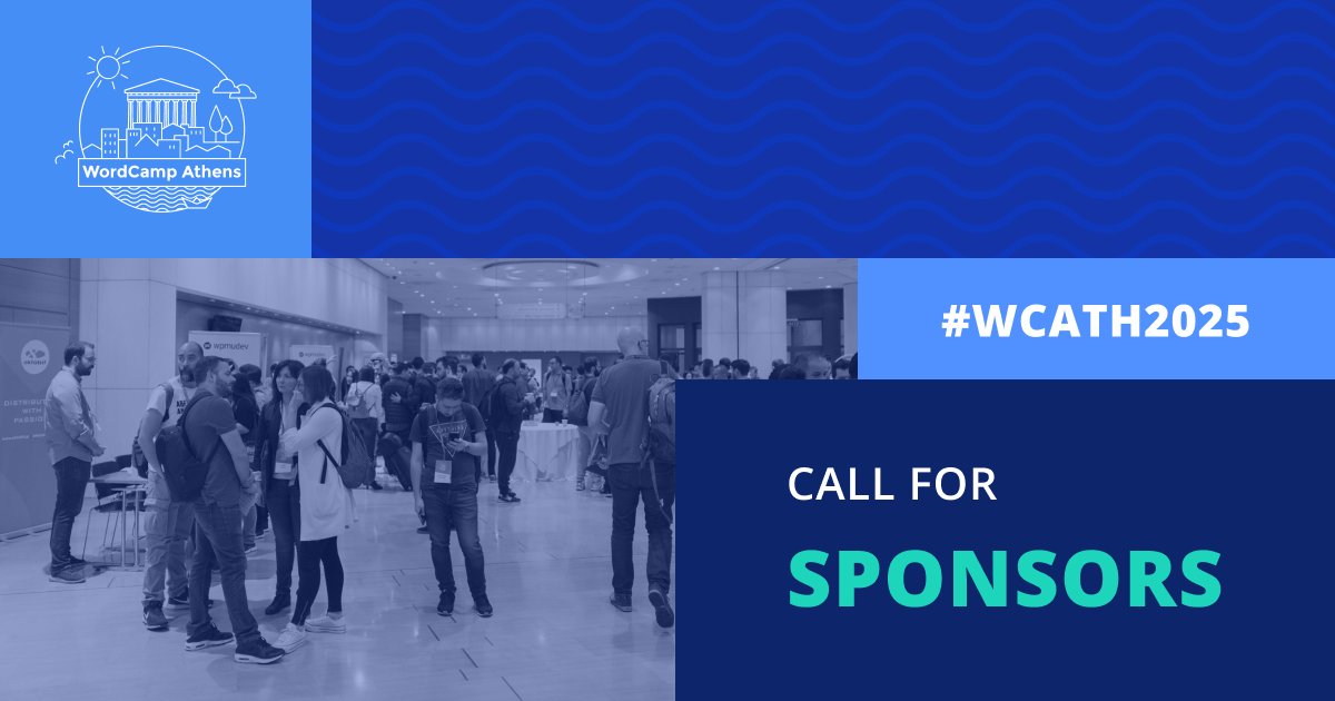 Στηρίξτε το WordCamp Athens 2025 και την κοινότητα του ανοιχτού λογισμικού του WordPress ως Xορηγός! Δείτε τα διαθέσιμα πακέτα ➡️athens.wordcamp.org/2025/sponsor-p…  #WCATH #WCATH2025