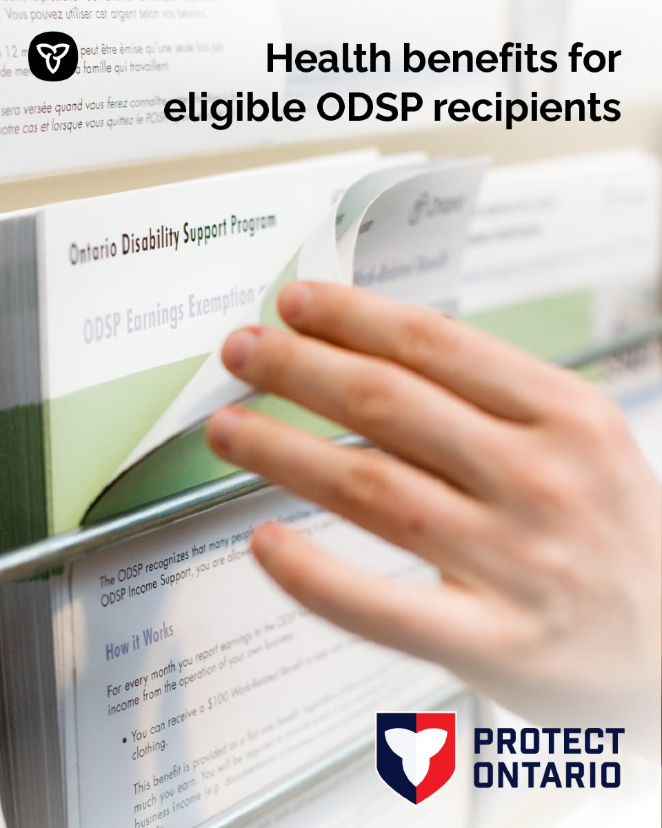 ONSocialService's tweet image. The Ontario Disability Support Program can help with the costs related to:

→ dental care
→ vision care
→ assistive devices
→ other health supplies.

For more information, please visit: 

ontario.ca/page/ontario-d…