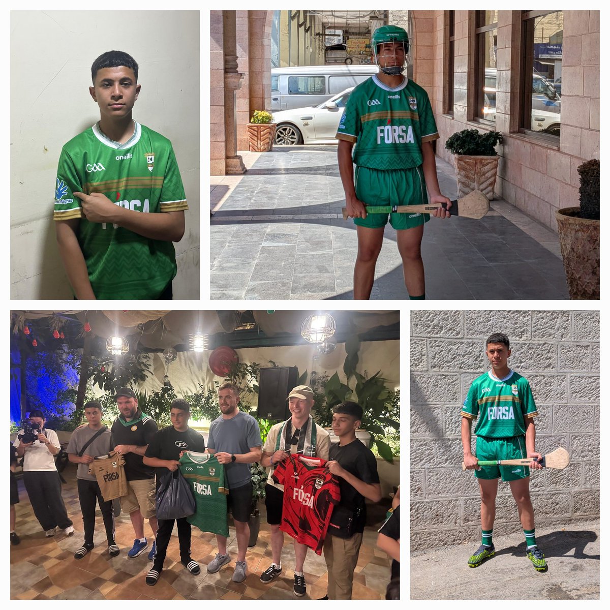 I'm glad to report that our <a href="/forsa_union_ie/">Fórsa trade union</a> sponsored jerseys and kit have made it to the hurling summer camp in Jordan organised by <a href="/GAA_Palestine/">gaa_palestine</a> following the cancellation of their Irish trip. #LetThemPlay