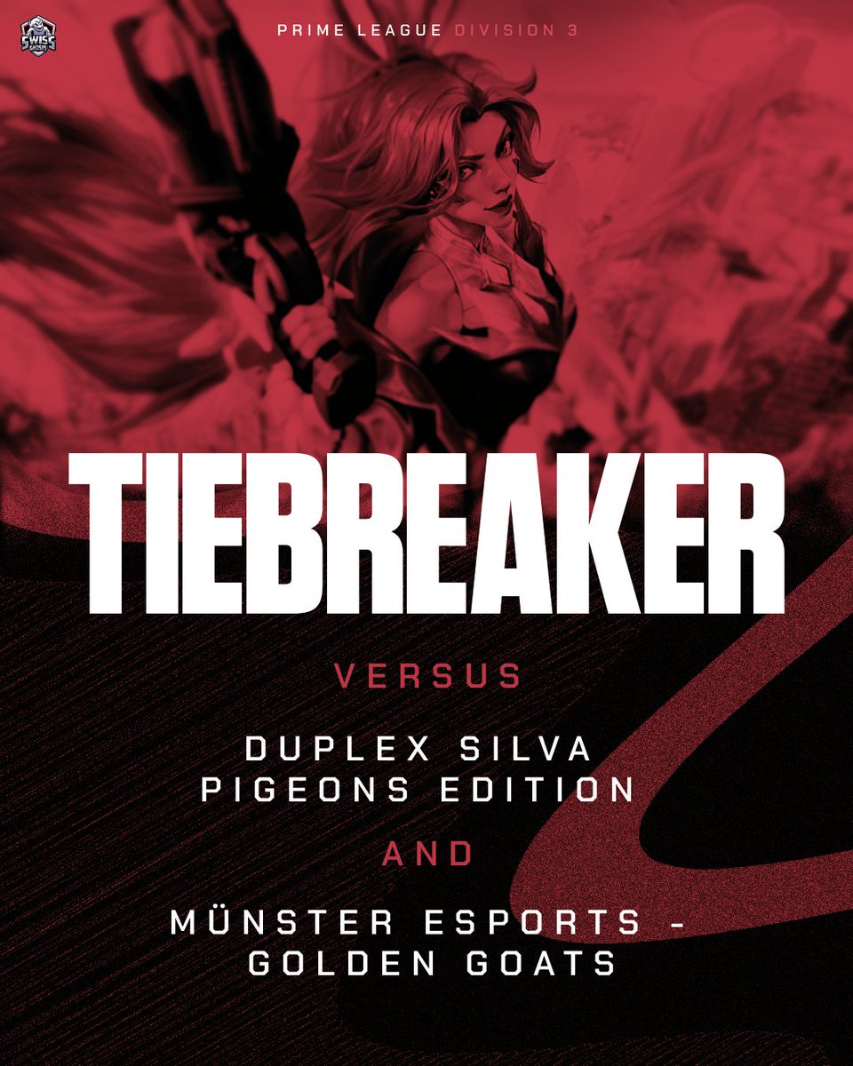 SwissGhosts (@swissghosts) on Twitter photo Three teams. Two matches. One shot to avoid relegation.🫡
We fight tonight 💥
🕗 20:00 vs <a href="/duplexsilvalol/">Duplex Silva - Pigeons Edition</a>
🕘 21:00 vs <a href="/muensteresports/">Münster Esports e.V.</a>
Come cheer us on👇
📺 twitch.tv/swiss_ghosts
🎙️ <a href="/aRTycH2/">aRTycH</a> & <a href="/brateboi100/">brateboi</a>
#CHG #TKPRM #swissesports Three teams. Two matches. One shot to avoid relegation.🫡
We fight tonight 💥
🕗 20:00 vs <a href="/duplexsilvalol/">Duplex Silva - Pigeons Edition</a>
🕘 21:00 vs <a href="/muensteresports/">Münster Esports e.V.</a>
Come cheer us on👇
📺 twitch.tv/swiss_ghosts
🎙️ <a href="/aRTycH2/">aRTycH</a> & <a href="/brateboi100/">brateboi</a>
#CHG #TKPRM #swissesports