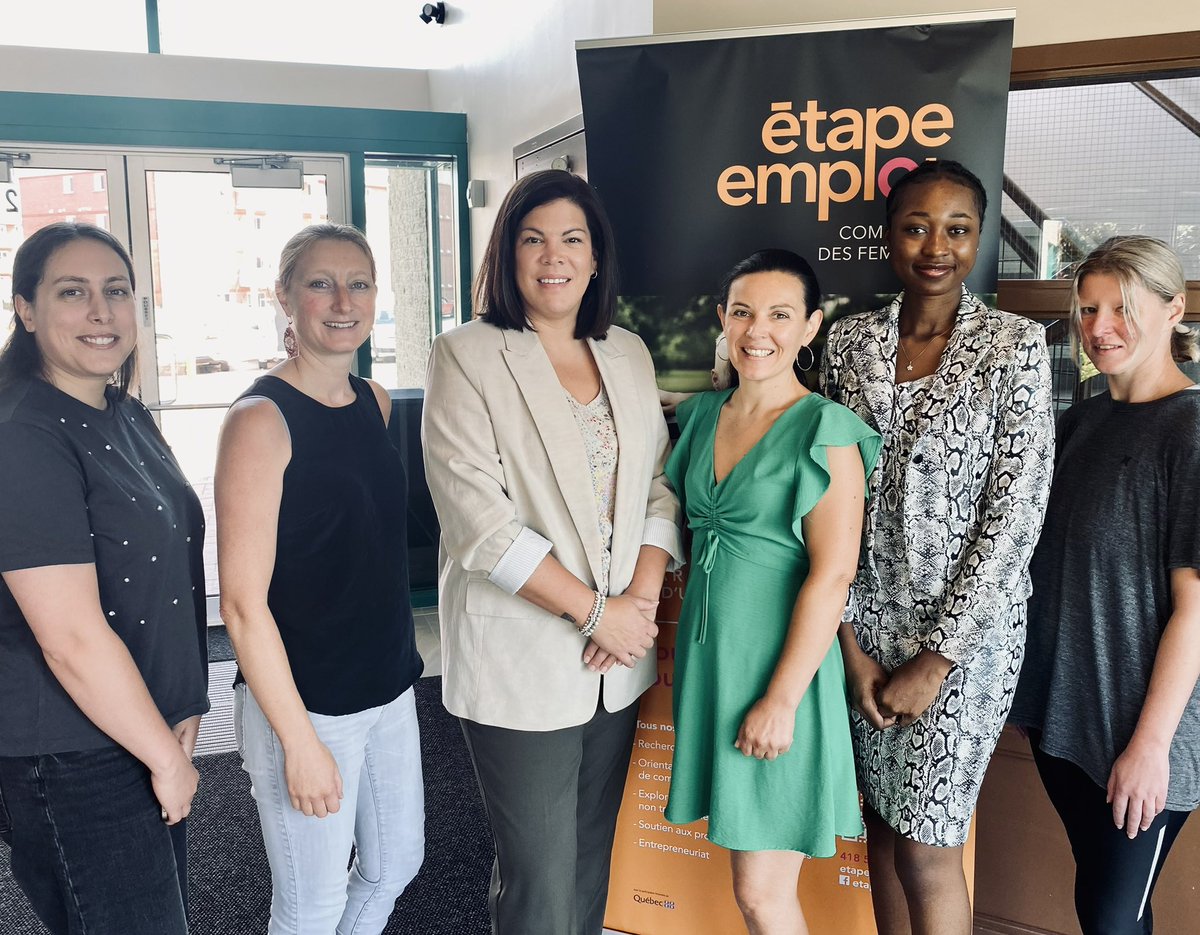 CJKateri's tweet image. Belle visite chez Étape emploi, à Québec, un organisme dédié à l'emploi des femmes. Une excellente occasion d’échanger sur l’intégration des femmes dans des secteurs comme celui de la construction. Merci pour l’accueil chaleureux! 👷♀️💼 #polqc