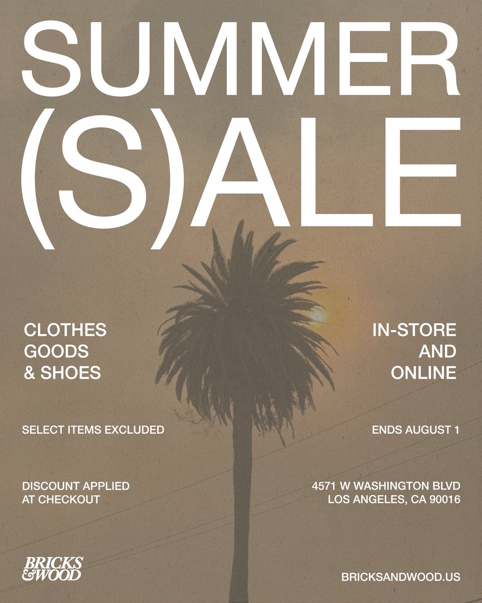 Summer (S)ale is officially live!

bricksandwood.us/collections/sa…