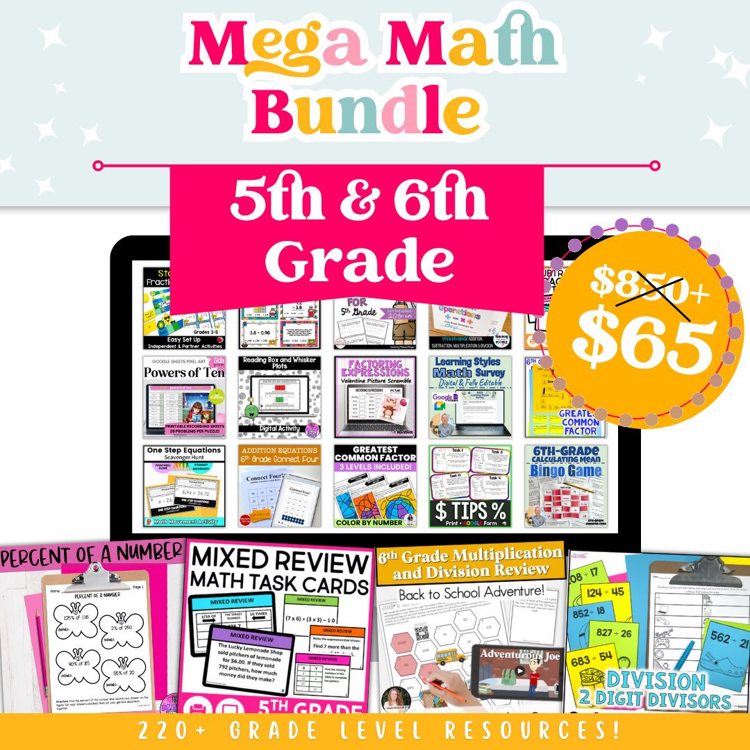 MotivationMath's tweet image. 🚨 BIGGEST MATH BUNDLES EVER! 🚨
Ready to save BIG on math resources that actually engage your students?
These Mega Math Bundles are packed with 220+ to 350+ grade-level resources, and they’re deeply discounted for a limited time! 🎉

📚 Link in bio!
