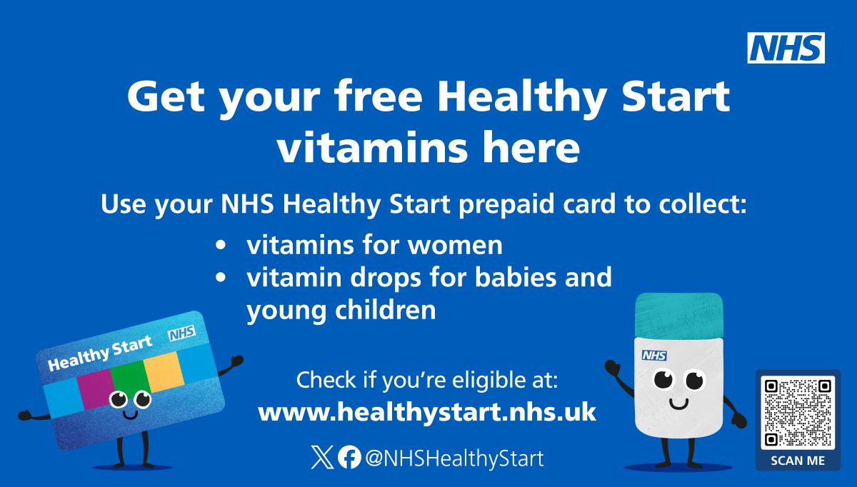 If you’re more than 10 weeks pregnant or have a child under 4, you may be entitled to get help to buy healthy food and milk, and receive vitamins. More info here:
healthystart.nhs.uk