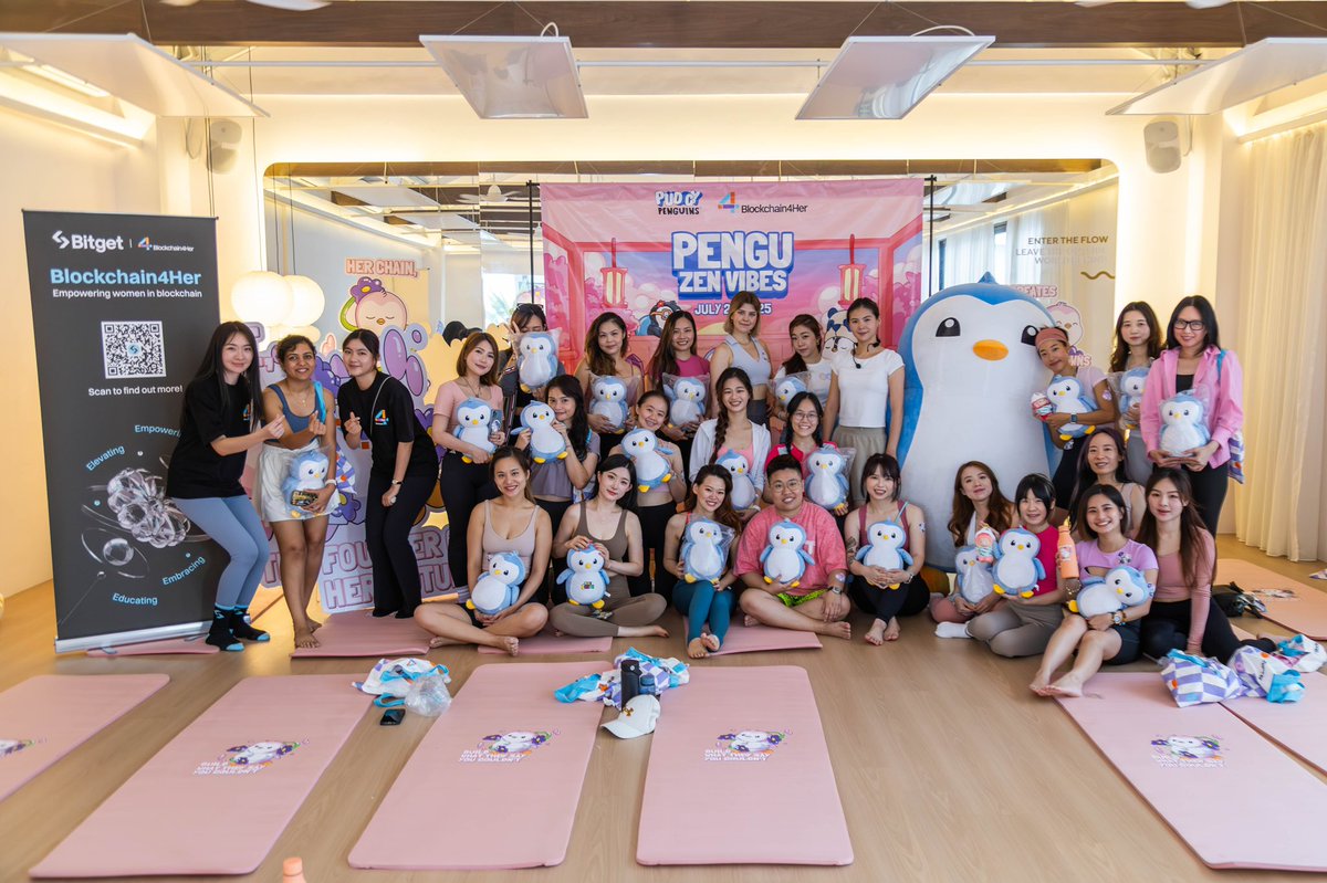 GracyBitget's tweet image. My favorite moment at @MalaysiaBCW? This. 🐧💙
Web3 moves fast—but sometimes, the best progress happens when we slow down.
Between all the parties, drinks, and non-stop networking, we forgot one thing: wellness is the foundation.
That’s why we teamed up with @pudgypenguins for a…