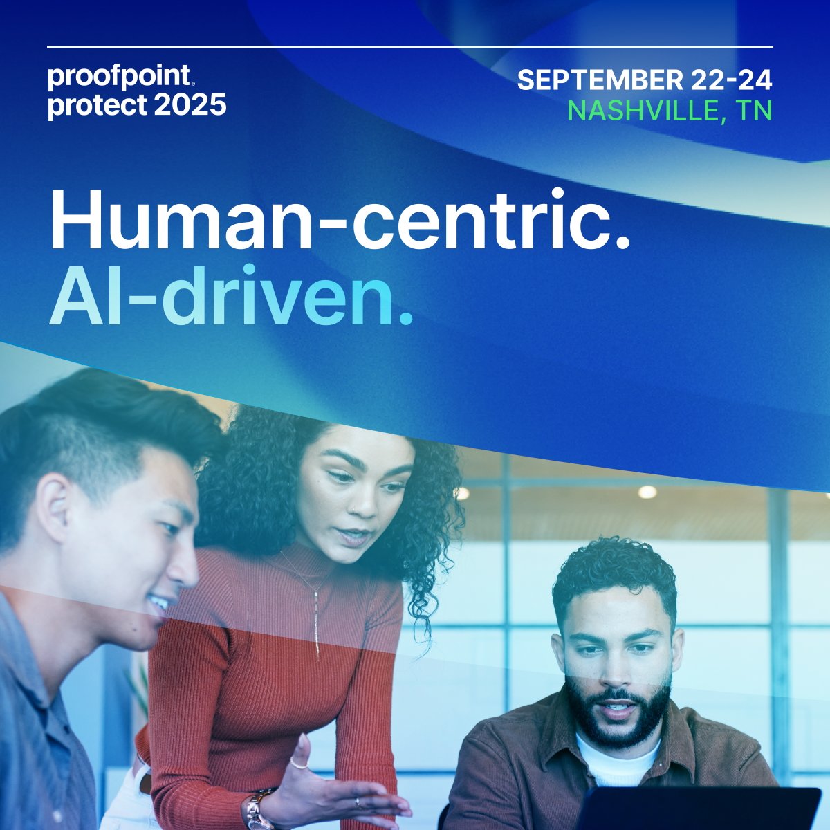 proofpoint's tweet image. This September, we’re bringing the cybersecurity community together for our most inspiring and impactful event yet. One location. One unparalleled experience.
Register now and join us in Nashville for #ProofpointProtect 2025. brnw.ch/21wUmM1.
#HumanCentricSecurity