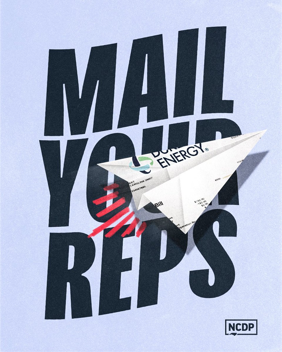 NCDemParty's tweet image. Gov. Stein vetoed the Dirty Duke Deal to stop your energy bills from skyrocketing. Now it’s on us to stop Republicans from overriding it.

📩 Send your power bill to your rep today and tell them: Do not raise our rates to line Duke Energy’s pockets.
👉 ncleg.gov/findyourlegisl…