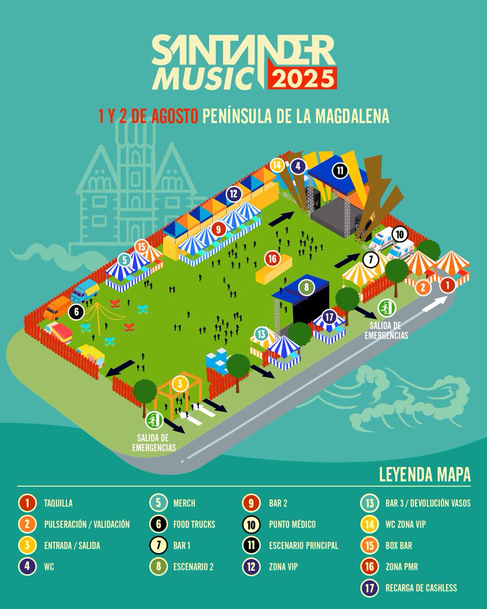 Santander Music (@santandermusic) on Twitter photo El mapa ya está aquí 💥
Ubica el escenario, las barras, los puntos clave… y prepárate! 🙌
La Magdalena está lista. Tú solo trae las ganas. 🎶🌊
#SantanderMusic2025
<a href="/cant_infinita/">Cantabria Infinita</a> <a href="/TurismoSDR/">Turismo Santander</a> <a href="/CLebaniego/">Camino Lebaniego</a> <a href="/SDRCreativa/">Santander Creativa</a> El mapa ya está aquí 💥
Ubica el escenario, las barras, los puntos clave… y prepárate! 🙌
La Magdalena está lista. Tú solo trae las ganas. 🎶🌊
#SantanderMusic2025
<a href="/cant_infinita/">Cantabria Infinita</a> <a href="/TurismoSDR/">Turismo Santander</a> <a href="/CLebaniego/">Camino Lebaniego</a> <a href="/SDRCreativa/">Santander Creativa</a>