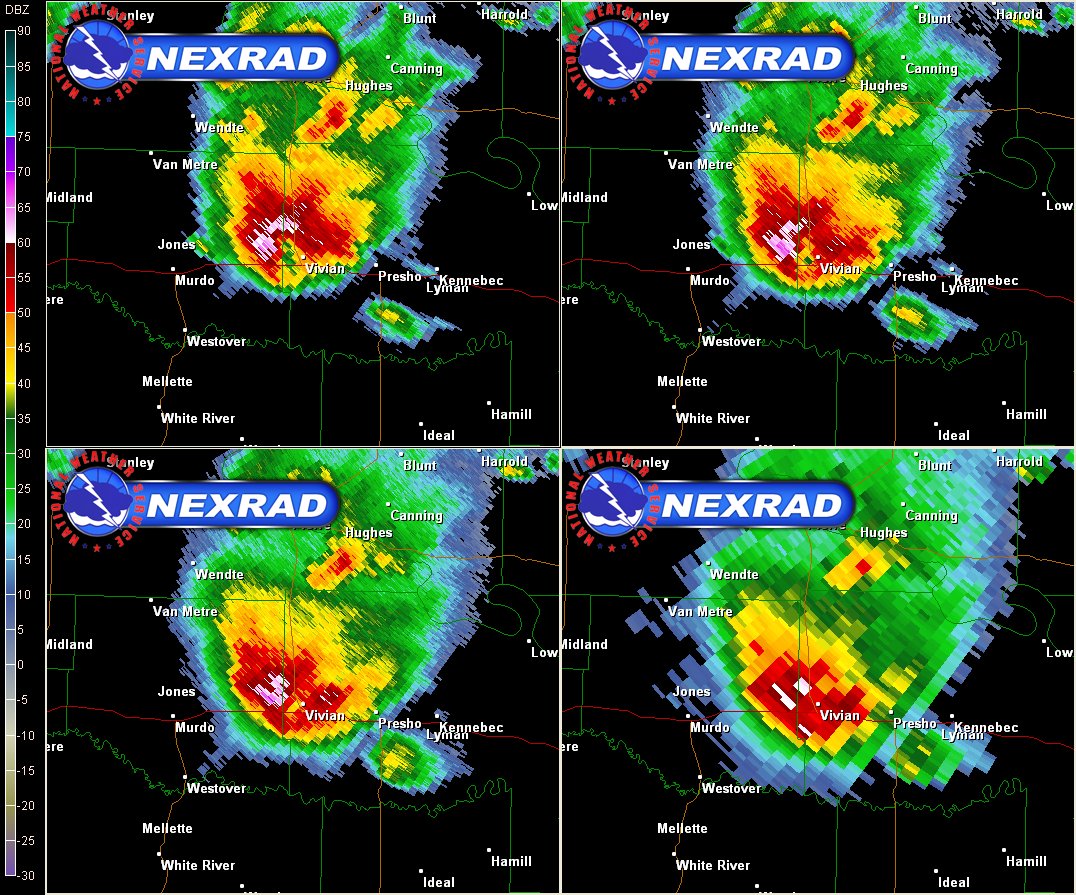 weather_history's tweet image. July 23, 2010:
The United States' record largest hailstone fell near Vivian, South Dakota. The stone was measured at an incredible 8.0" in diameter and had a weight of 1.9375 lbs. It was spawned by a powerful supercell that produced many other stones 6" or larger.
#wxhistory