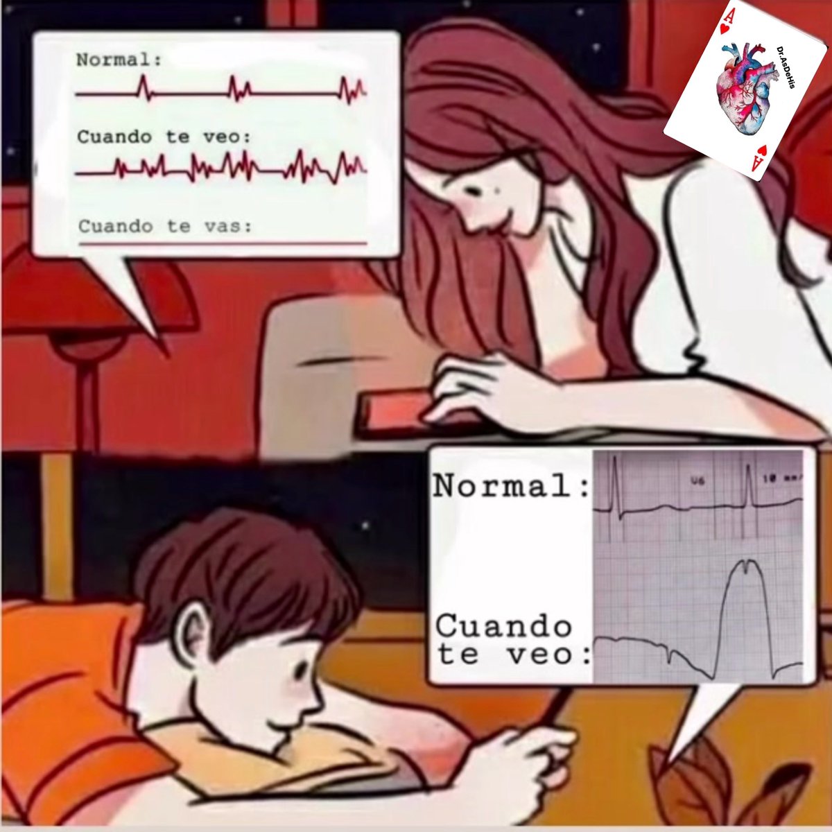Romanticismo electrocardiográfico…😂🫀⚡️