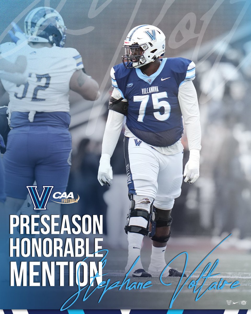 Villanova Football (@novafootball) on Twitter photo Congrats to our ‘Cats named to the @caafootball Preseason All-Conference Team & our honorable mentions ✌️🤩
#TapTheRock Congrats to our ‘Cats named to the @caafootball Preseason All-Conference Team & our honorable mentions ✌️🤩
#TapTheRock
