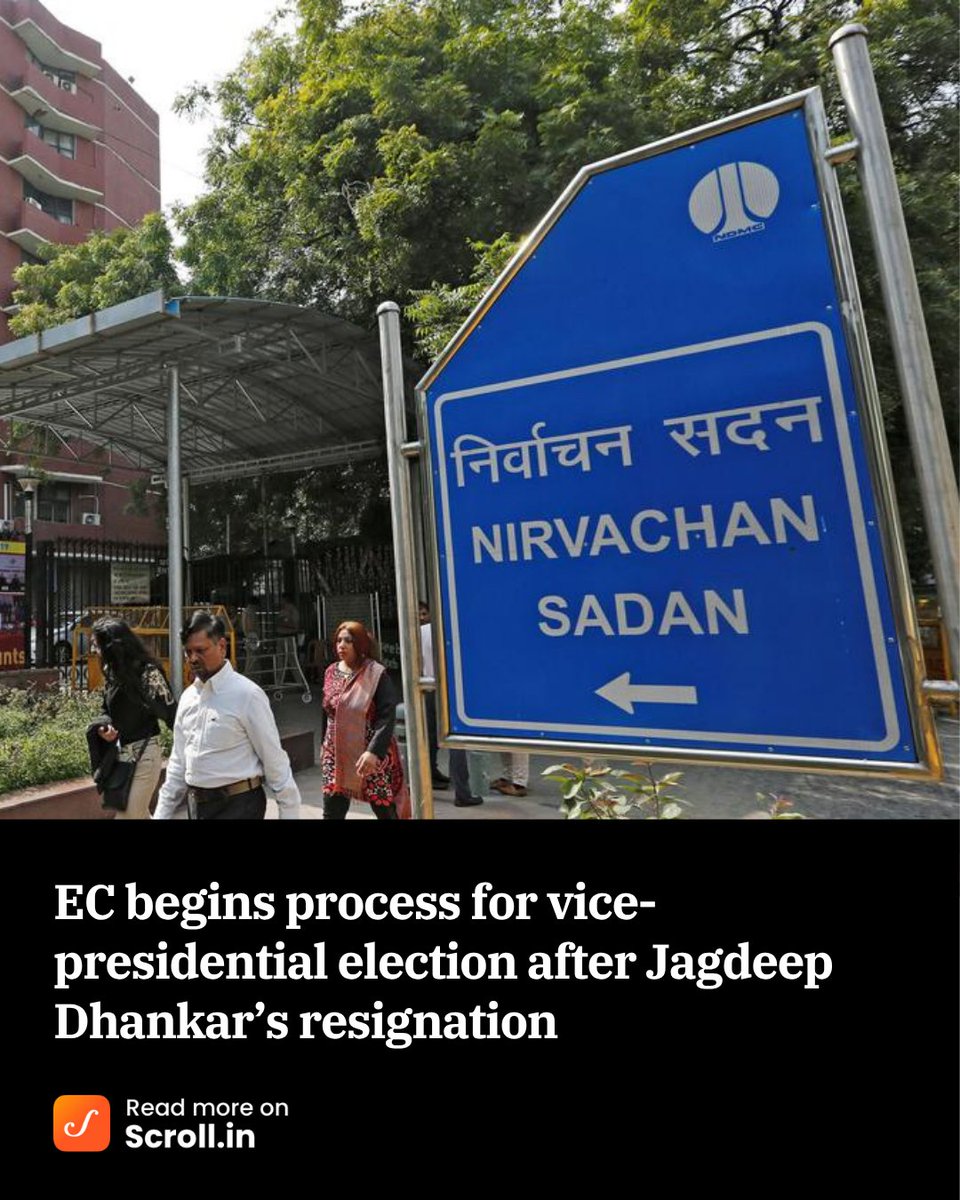 scroll_in's tweet image. The Election Commission, under Article 324 of the Constitution, is required to conduct the vice-presidential election. These elections are governed by the 1974 Presidential and Vice-Presidential Elections Rules.
Read more: scroll.in/latest/1084824…
#JagdeepDhankharResignation