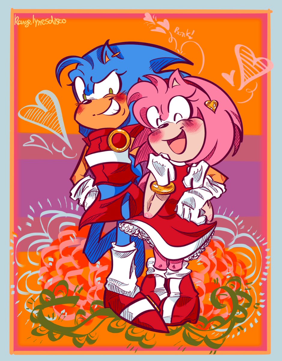 rougelynesdisco's tweet image. Sonamy Yuri!! My favourite kind!!💙🩷
Gift for @BeanBagStab of her fem sonic design!!
#SonAmy #sonicxamy #amyrose #SonicTheHedgehog #amyrosefanart