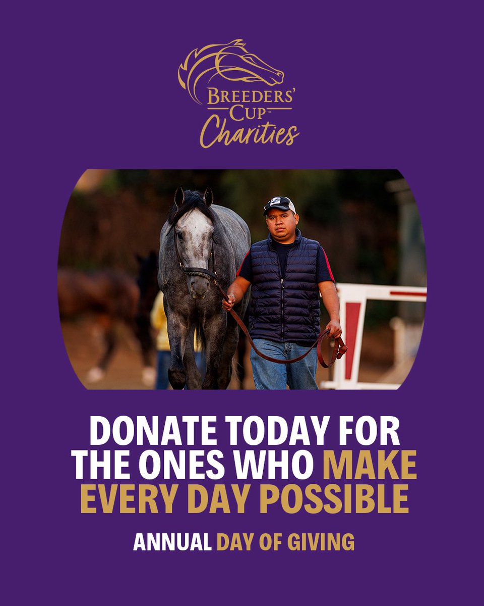 Apoya a los Héroes Anónimos que son pieza clave de nuestra industria hípica a través de tu donación en el Día Anual que hoy <a href="/BreedersCup/">Breeders' Cup</a> lleva acabo. Puedes realizar tus donaciones fácilmente vía texto, llamada o web:  

🤳Text BCWC to +1 (855)-800-4975 
📲Llamar 859-514-9428