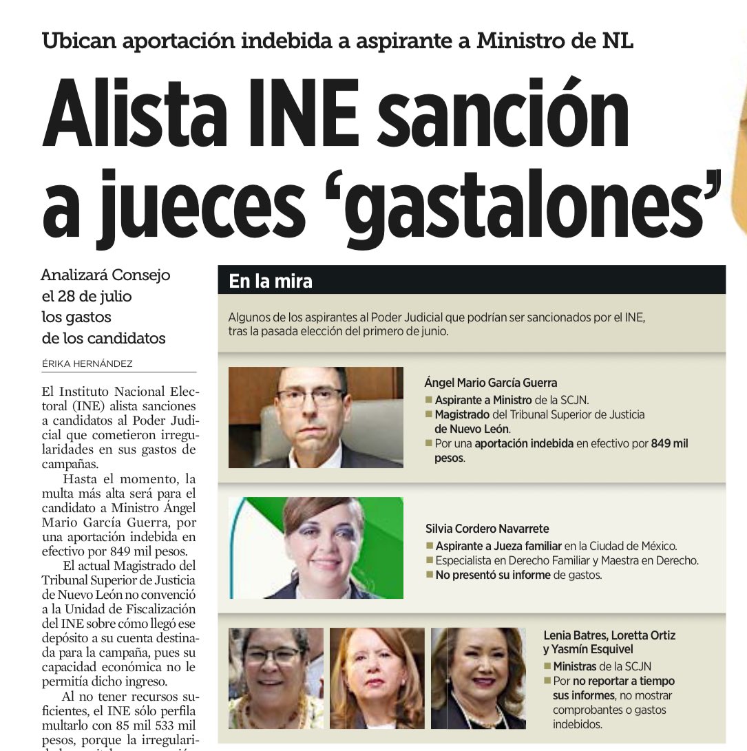 JoseMarioMX's tweet image. 🔴 El @INEMexico confirmó lo que ya sabíamos: en la elección judicial hubo aportaciones ilegales, gastos no reportados, rebases de tope y uso indebido de recursos. Pero la mayoría de las sanciones serán mínimas o inexistentes. Solo 5 de 7,738 aspirantes perderán el registro. ¿Y…
